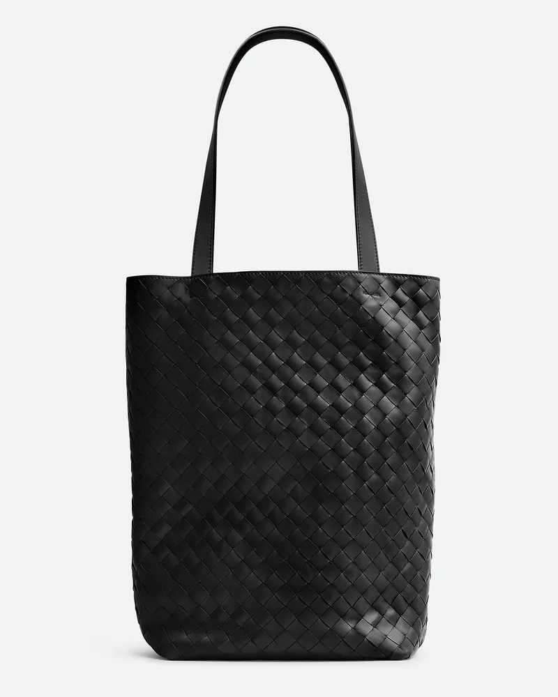 Bottega Veneta Kleine Intrecciato North-south Tote Bag - Schwarz - Unisex - Kalbsleder Schwarz
