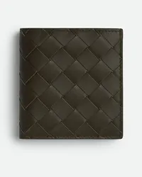 Bottega Veneta Slim Intrecciato Bifold Portemonnaie Kaki