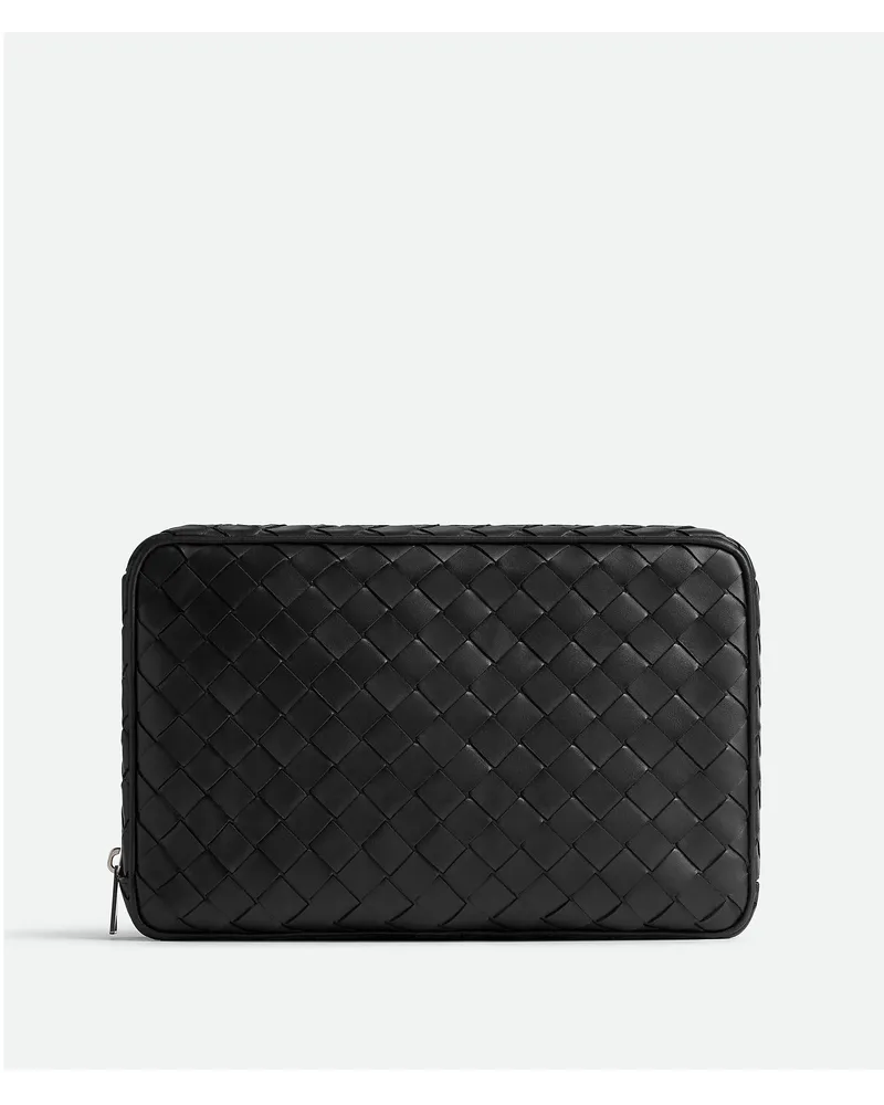 Bottega Veneta Großer Intrecciato Organizer Black