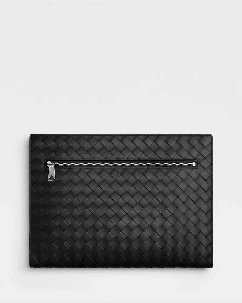 Bottega Veneta Intrecciato Dokmentenmappe Black