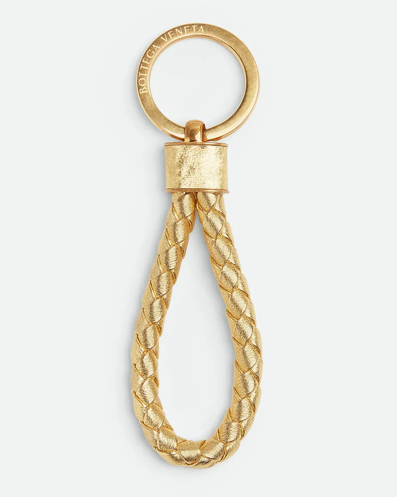 Bottega Veneta Intreccio Schlüsselanhänger Silver