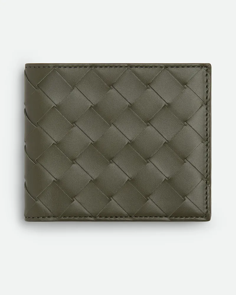 Bottega Veneta Intrecciato Bi-fold Portemonnaie - Grün - Herren - 100% Kalbsleder Grün