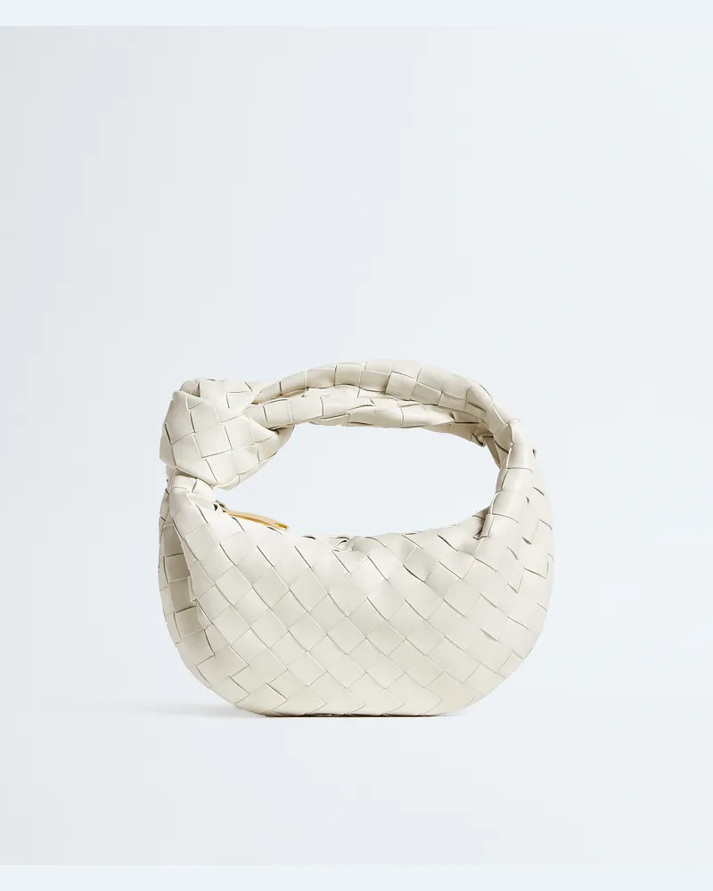 Bottega Veneta Mini Jodie - Weiss - Unisex - 100 % Lammleder Weiss