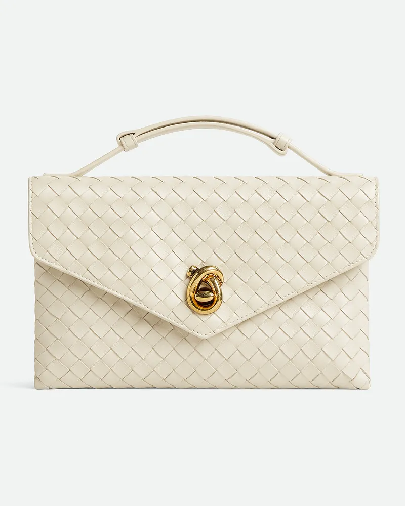 Bottega Veneta Knot Lock - Weiss - Damen - 100 % Lammleder Weiss