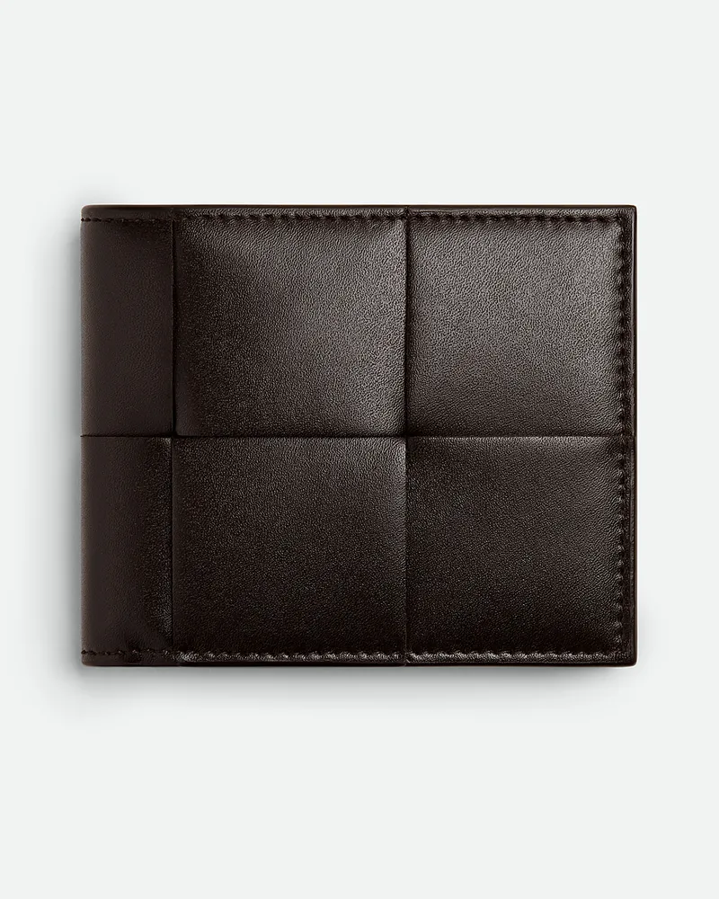 Bottega Veneta Cassette Bi-fold Portemonnaie - Braun - Herren - 100% Kalbsleder Braun