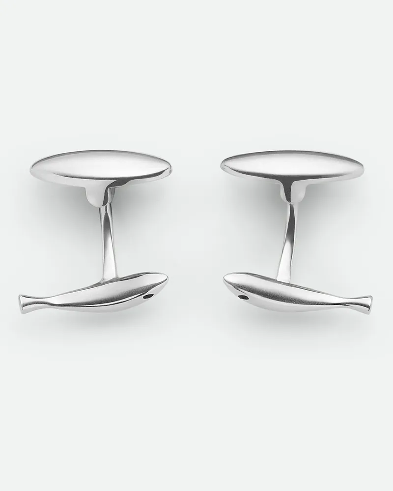 Bottega Veneta Sardine Manschettenknöpfe Silber