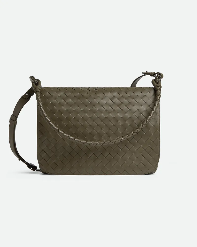 Bottega Veneta Kleine Swing Messenger Bag - Grün - Herren - 100 % Kalbsleder Grün