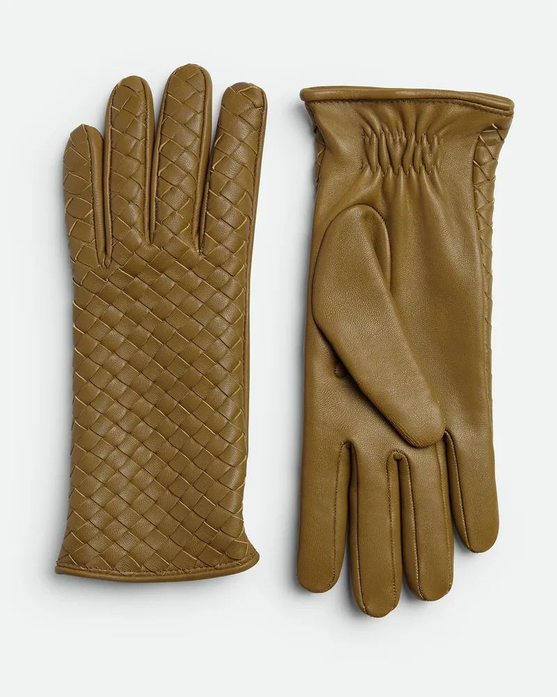 Bottega Veneta Handschuhe Aus Intrecciato Leder Acorn