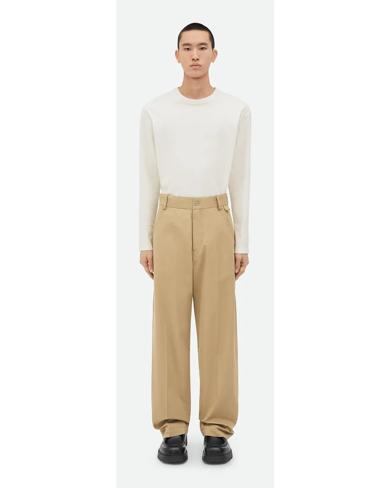 Bottega Veneta Cargohose Aus Leichtem Baumwolltwill Desert
