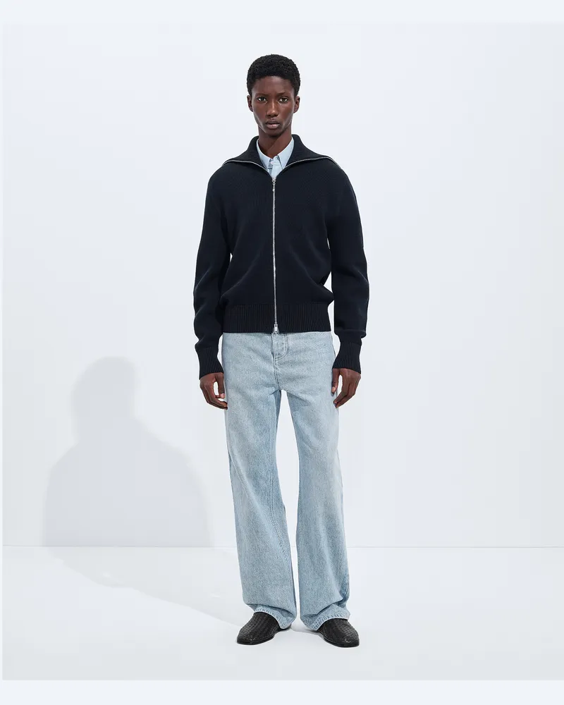 Bottega Veneta Jeans mit weitem Bein aus Sky-Bleached-Denim-Blau - Herren Blau