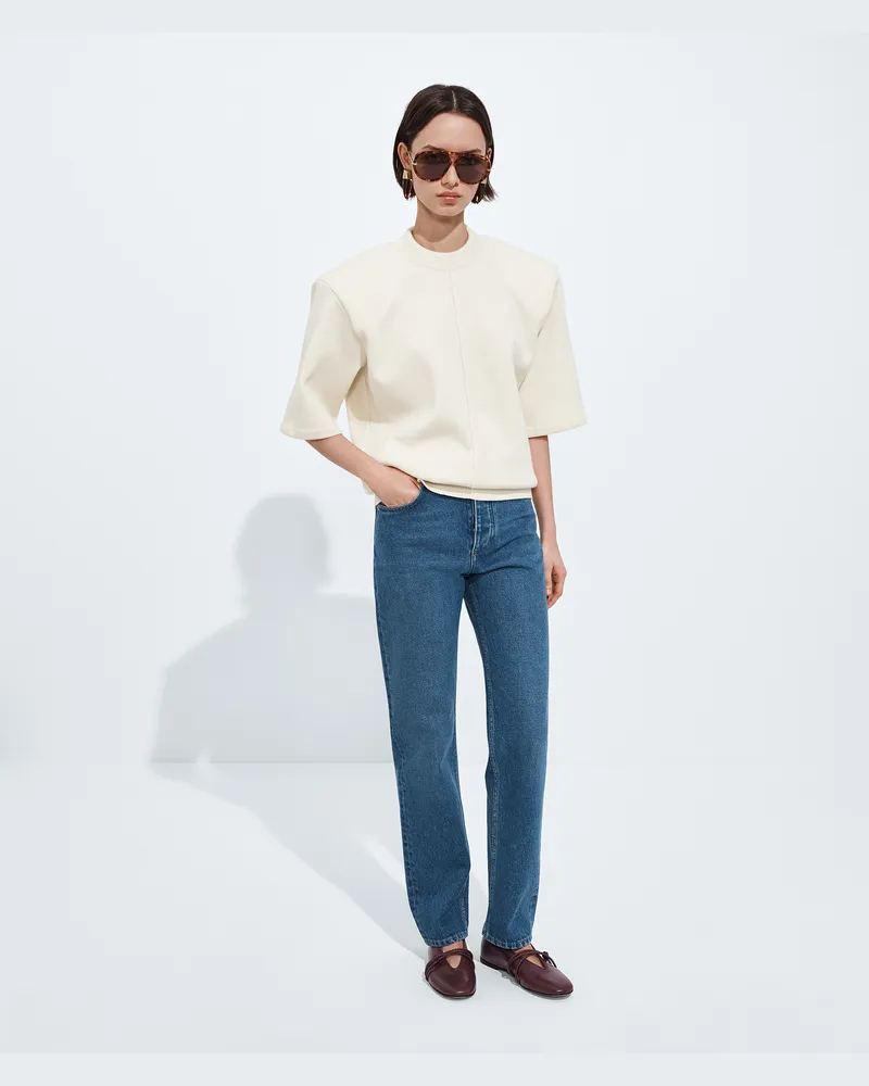 Bottega Veneta Medium Indigo Jeans Mit Geradem Bein - Blau - Damen 100 % Baumwolle Blau