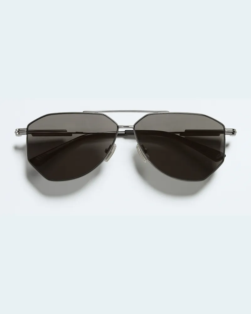Bottega Veneta Classic Aviator Sonnenbrille-Schwarz - Unisex Schwarz