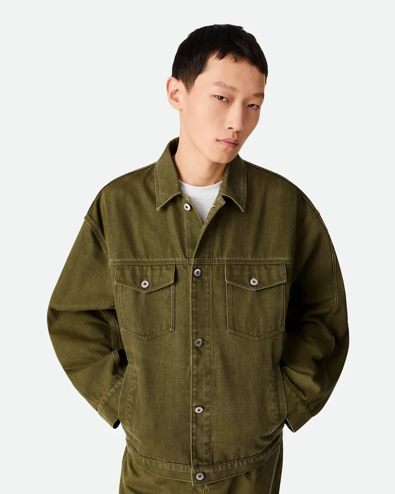 Bottega Veneta Bunte Jeansjacke Caper