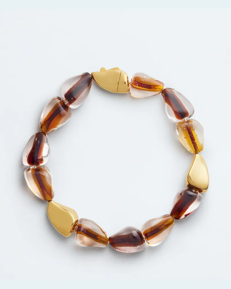 Bottega Veneta Prisma Halskette - Bordeaux - Damen - 70% Sterlingsilber & 30% Glas Bordeaux