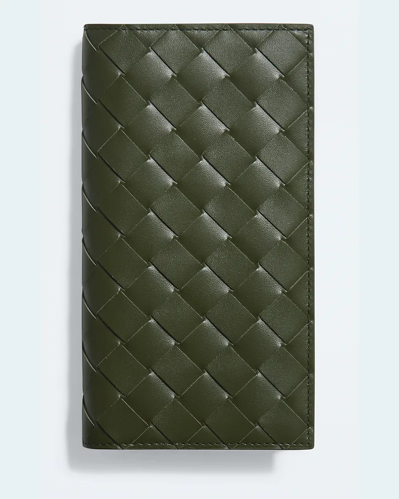 Bottega Veneta Langes Intrecciato Portemonnaie-Grün - Herren Grün