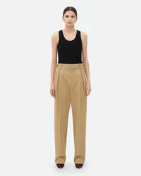 Bottega Veneta Tapered Geschnittene Hose Aus Baumwolltwill Desert