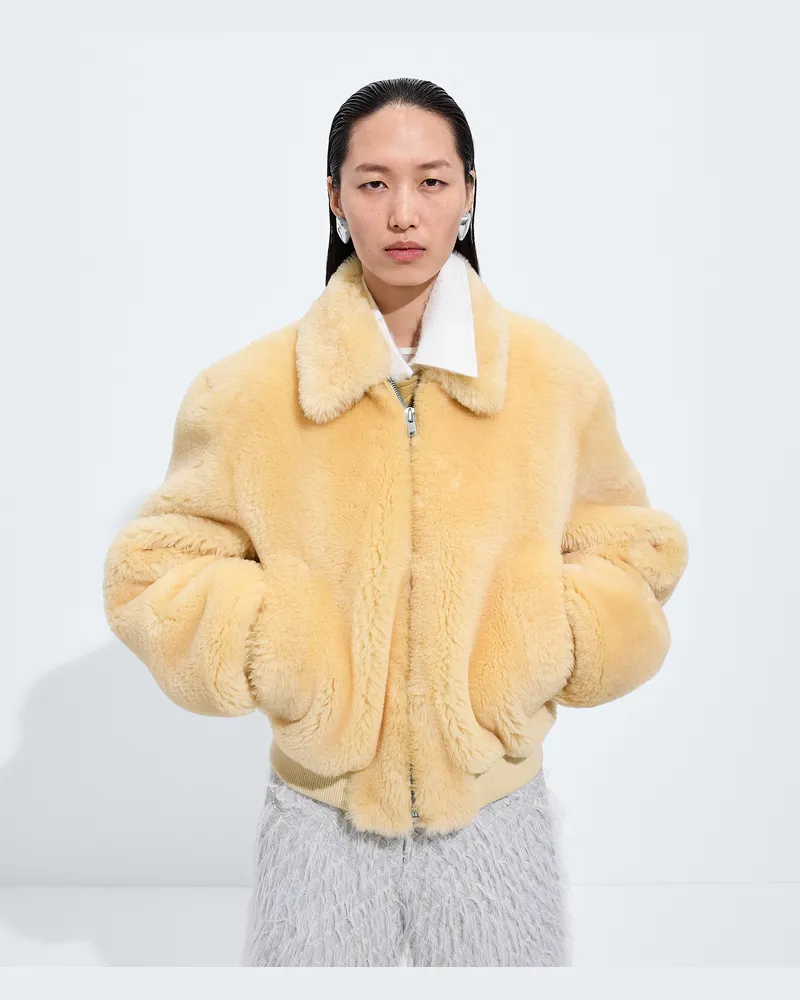 Bottega Veneta Shearling-Blouson-Gelb - Damen Gelb