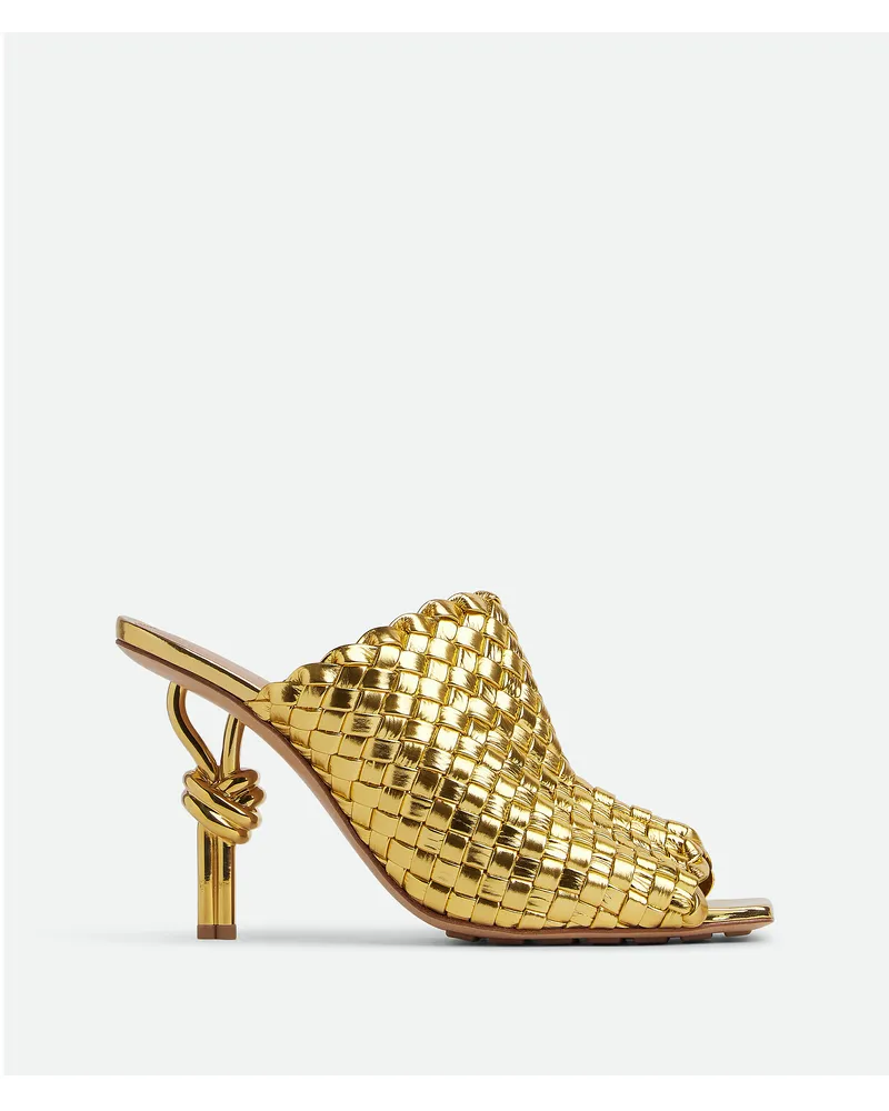 Bottega Veneta Knot Mules Gold