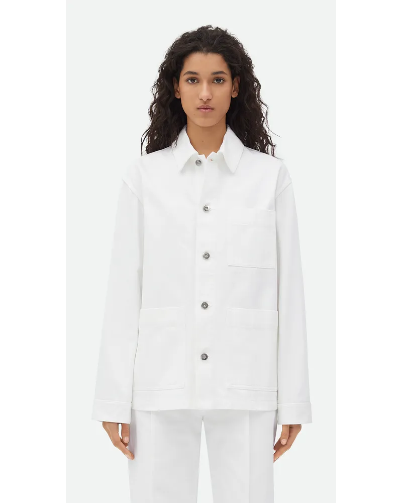 Bottega Veneta Weiße Denimjacke White