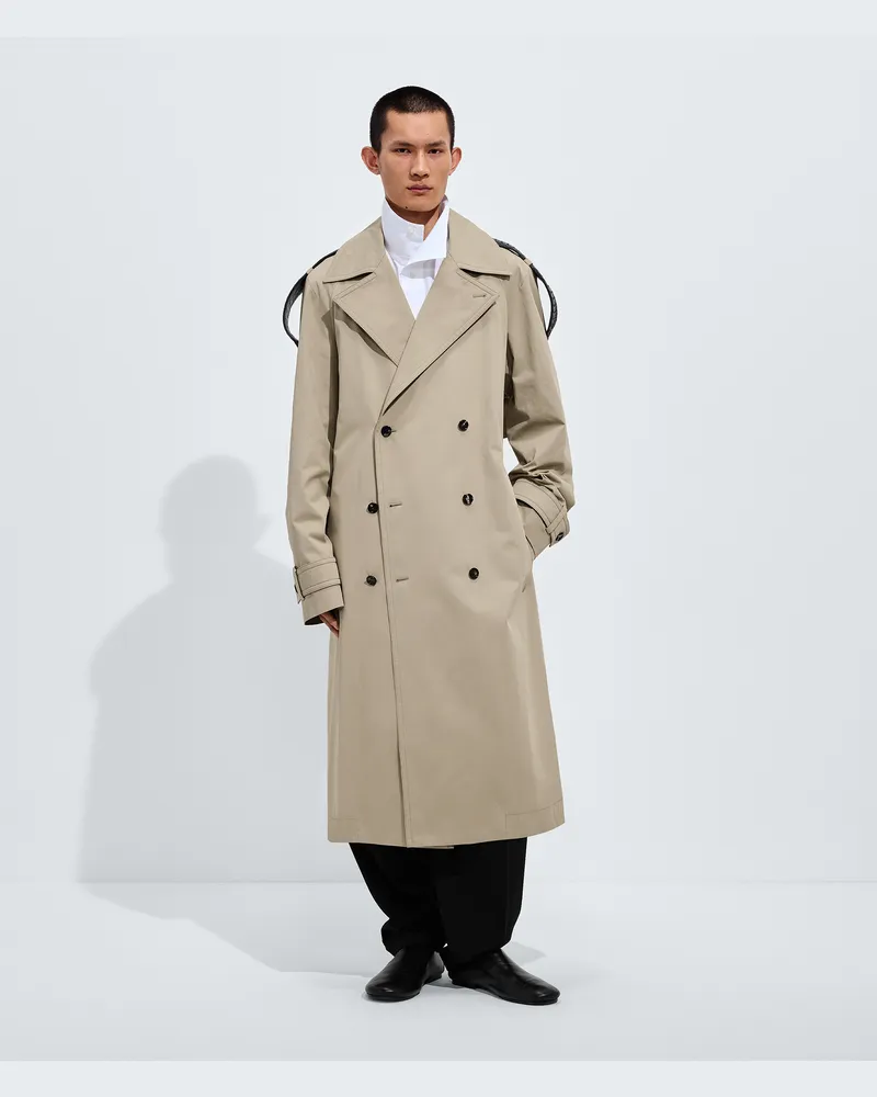 Bottega Veneta Trenchcoat aus leichter Baumwolle -Beige - Herren Beige