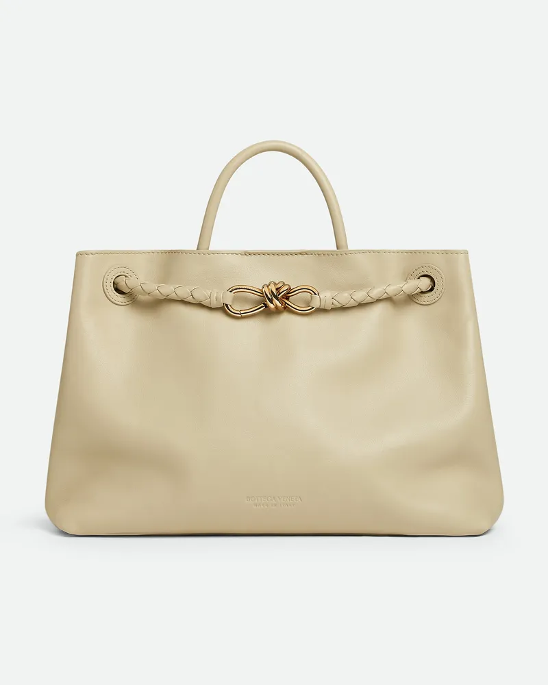 Bottega Veneta Andiamo - Beige - Damen - 100 % Kalbsleder Beige