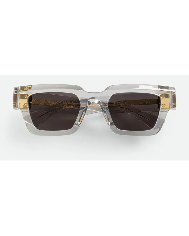 Bottega Veneta Hinge Sonnenbrille In Eckiger Form As Azetat Crystal