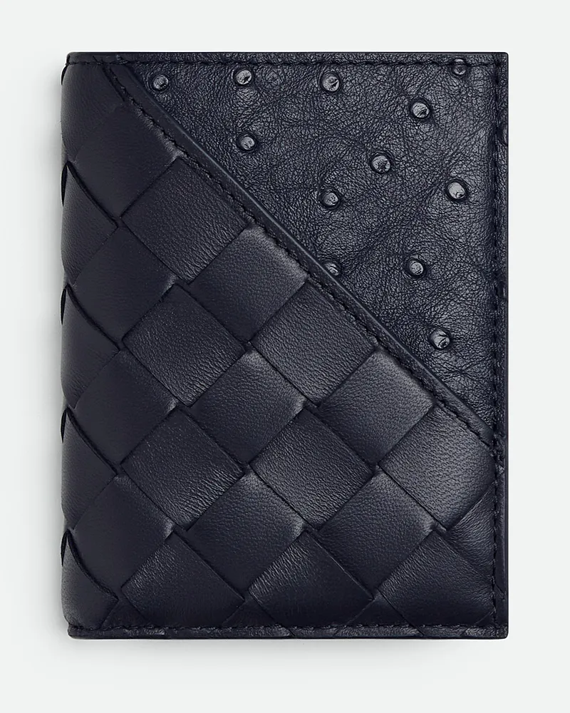 Bottega Veneta Intrecciato Diagonal Flap Kartenetui - Blau - Herren Blau