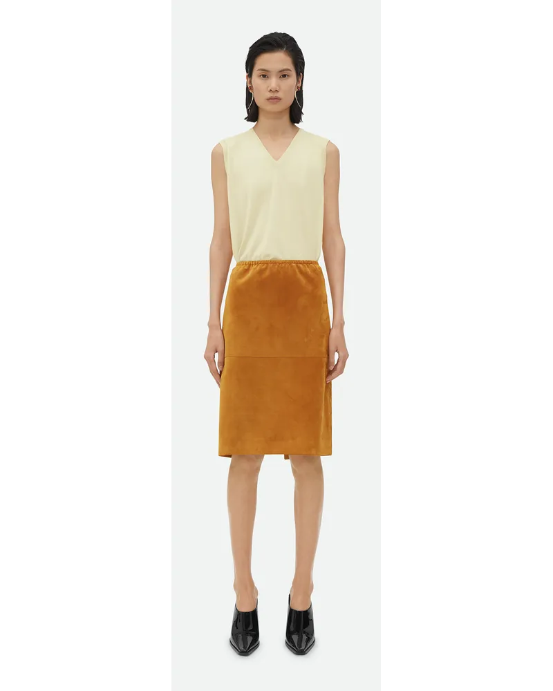 Bottega Veneta Rock Au Wildleder Peanut