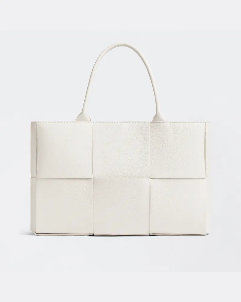 Bottega Veneta Mittelgrosse Arco Tote Henkeltasche White