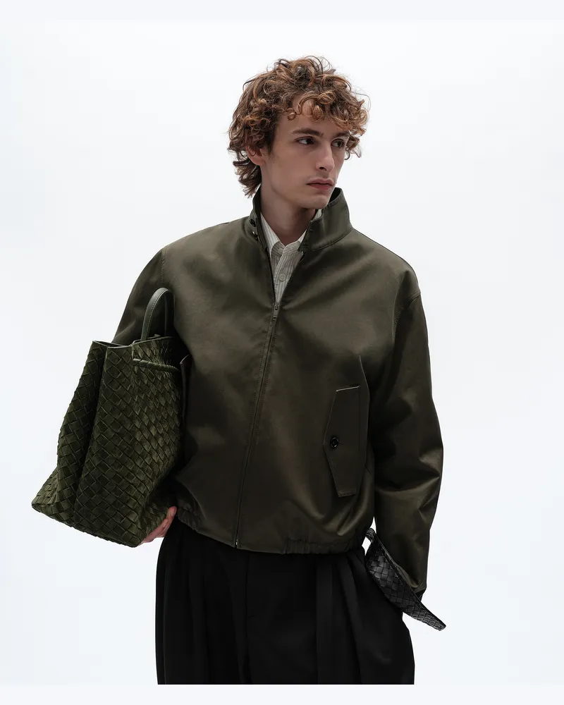 Bottega Veneta Blouson aus Baumwollgabardine-Grün - Herren Grün