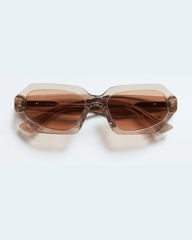 Bottega Veneta Ovale Classic Sonnenbrille-Braun - Unisex Braun