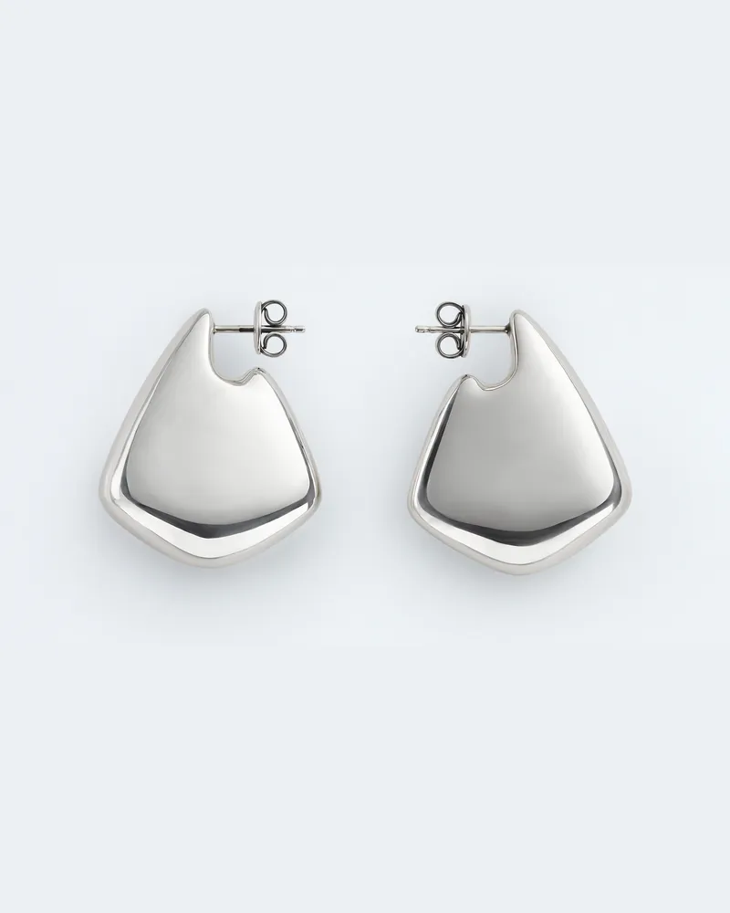 Bottega Veneta Kleine Fin Ohrringe - Silber - Damen - 100% Sterling Silver Silber