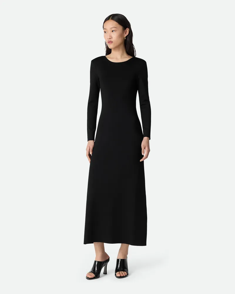 Bottega Veneta Kompaktes Viskosekleid Black