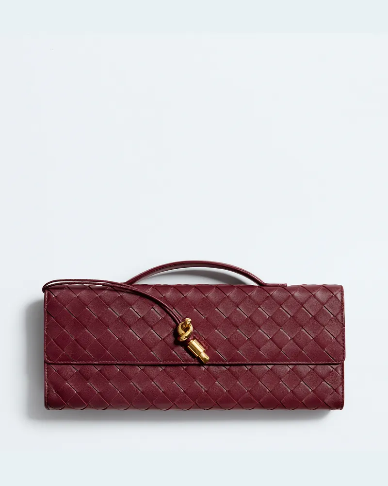 Bottega Veneta Andiamo Clutch - Bordeaux - Damen - 100 % Lammleder Bordeaux