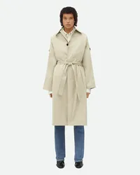 Bottega Veneta Trenchcoat Au Baumwolle Und eide Mit Kariertem Futter Rock