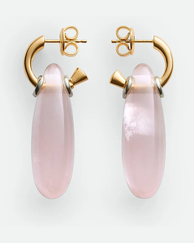 Bottega Veneta Kleine Ellipse Ohrringe Pink