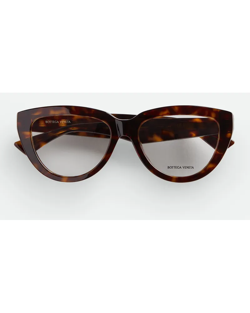 Bottega Veneta Classic Recycled e Cat Eye Brille Havana