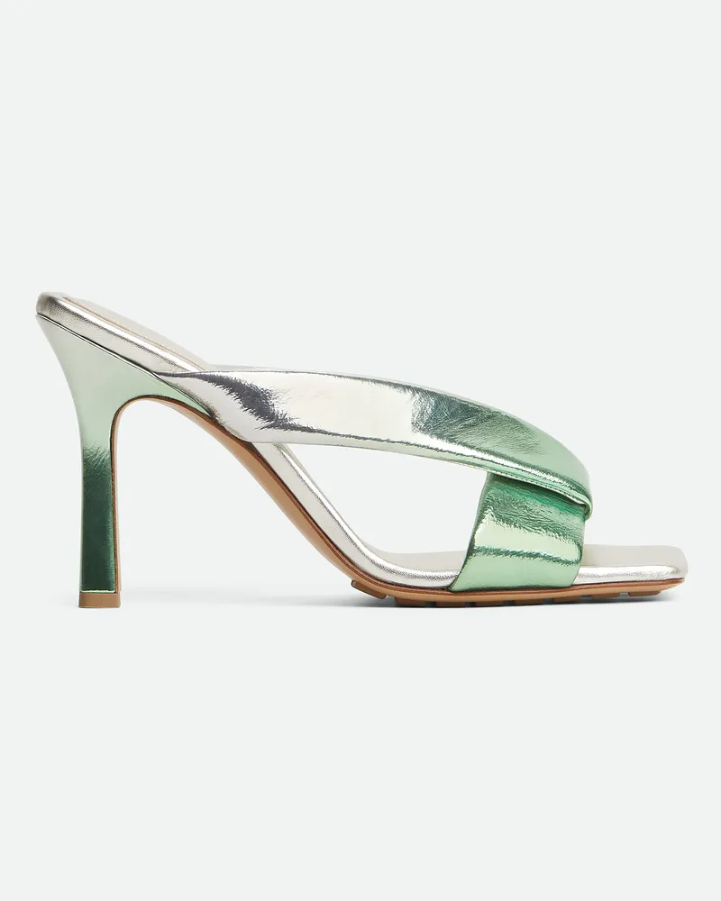 Bottega Veneta Riva Mules Silver