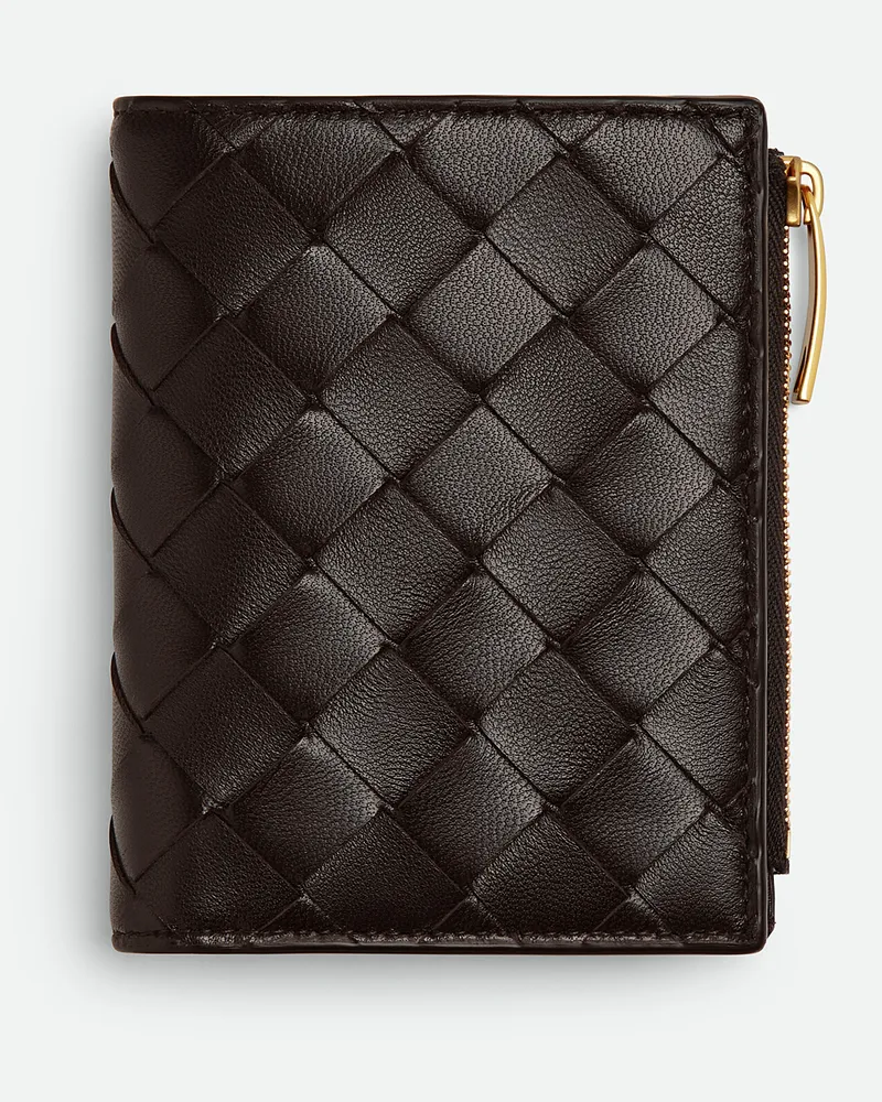 Bottega Veneta Kleines Intrecciato Bi-fold Portemonnaie Fondant