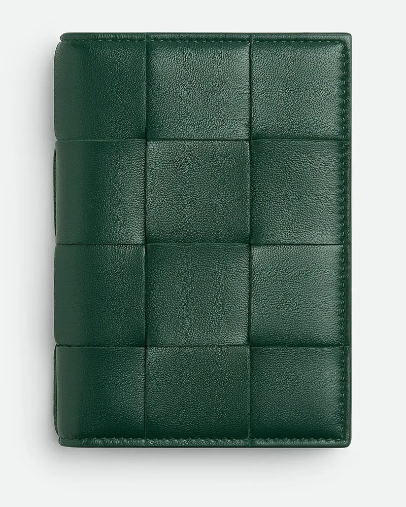 Bottega Veneta Cassette Reisepassetui Emerald