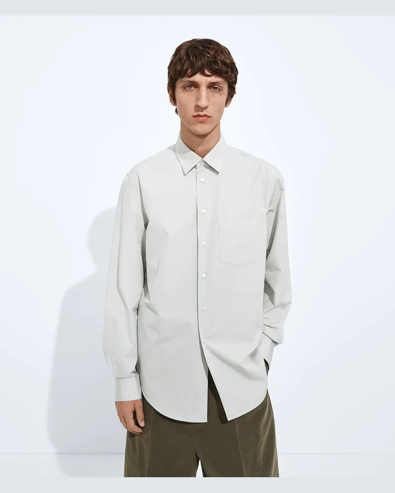 Bottega Veneta Hemd aus Baumwollpopeline-Grau - Herren Grau