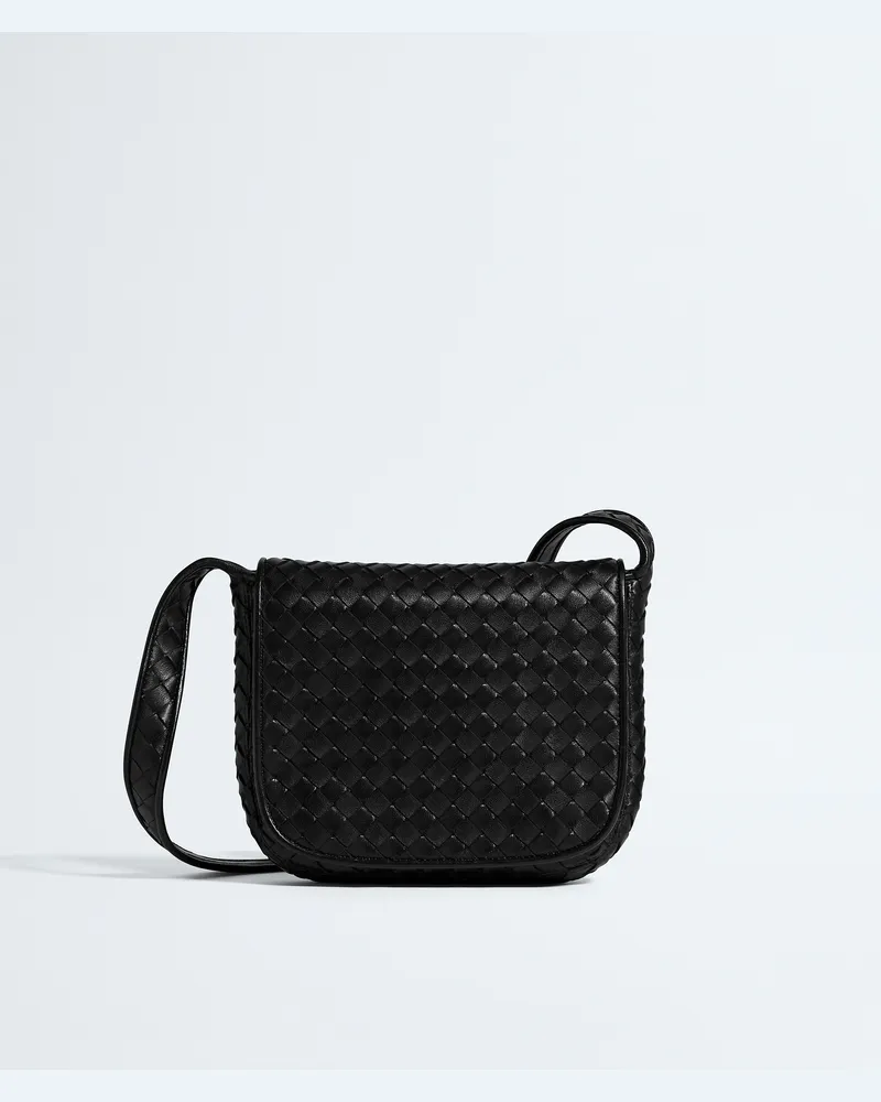 Bottega Veneta Mini Veneto Flap Messenger-Schwarz - Herren Schwarz