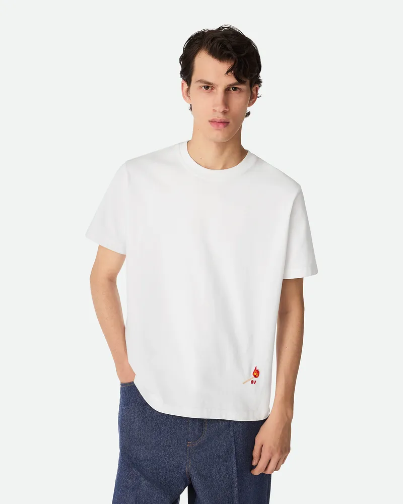 Bottega Veneta Thirt Au Baumwolljerey White