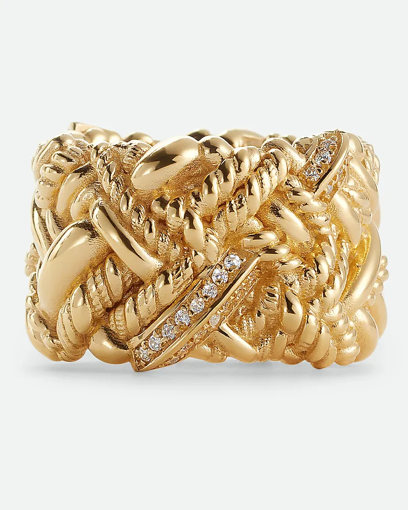 Bottega Veneta Intreccio Ring White