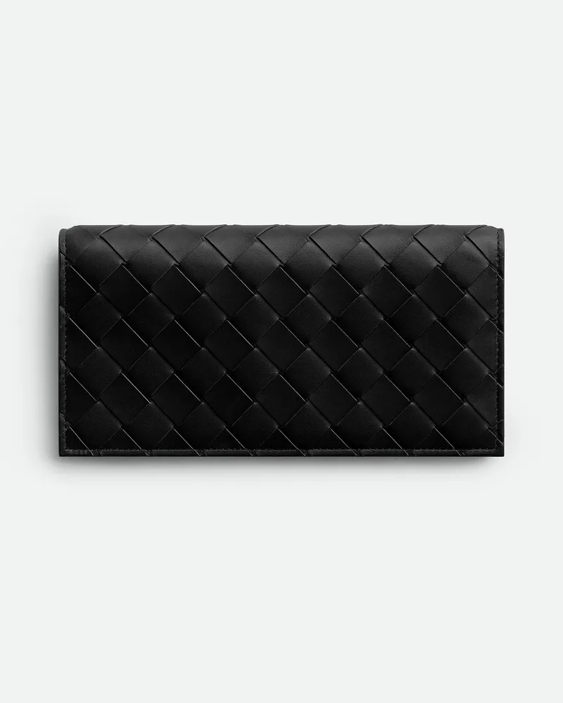 Bottega Veneta Langes Intrecciato Portemonnaie Mit Münzfach - Schwarz - Herren Schwarz