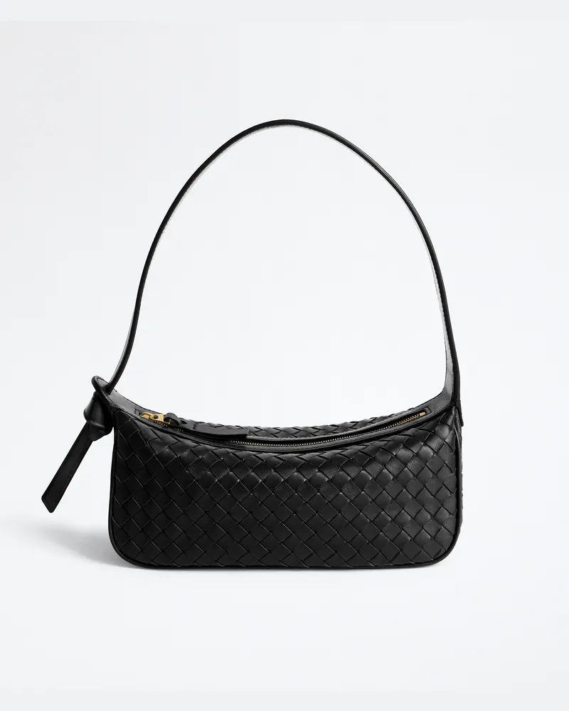 Bottega Veneta Nodo Schultertasche-Schwarz - Damen Schwarz