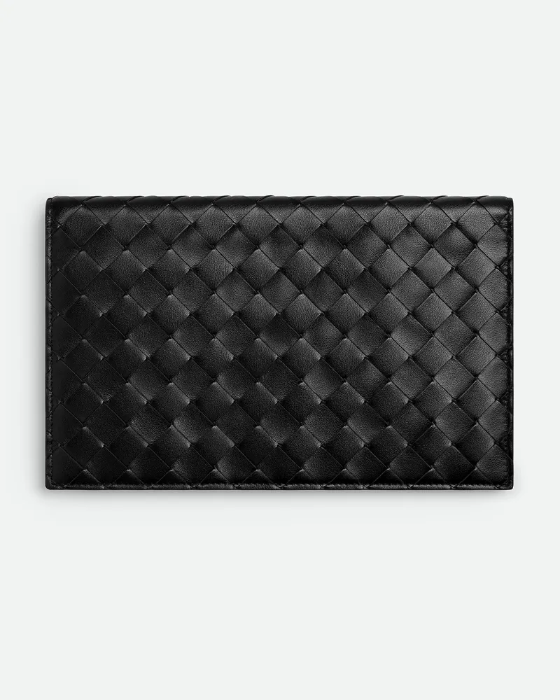 Bottega Veneta Intrecciato Check-in Organizer - Schwarz - Herren - 100% Kalbsleder Schwarz