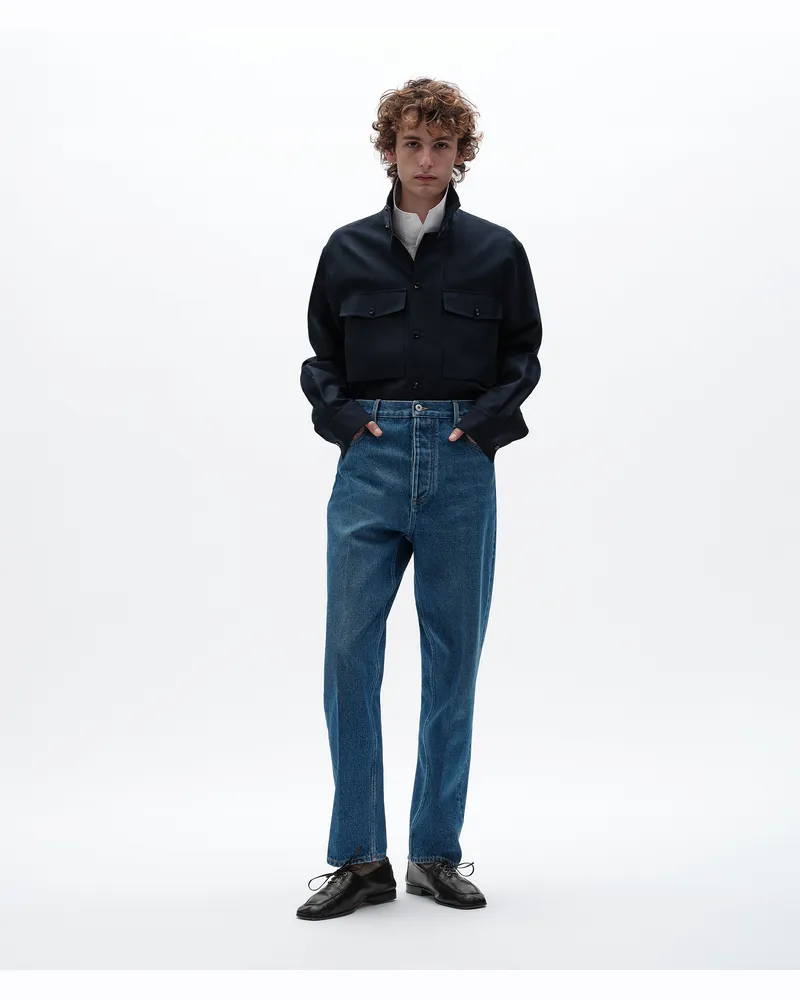 Bottega Veneta Medium Indigo Jeans mit weitem Bein-Blau - Herren Blau