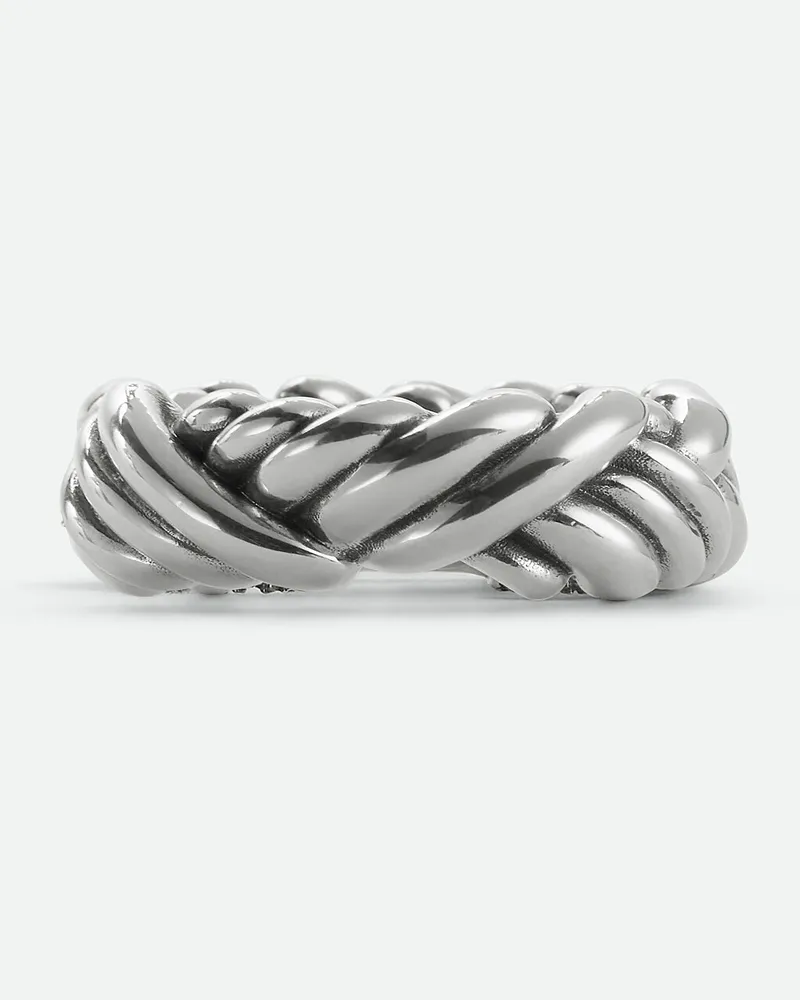 Bottega Veneta Intreccio Ring Silver