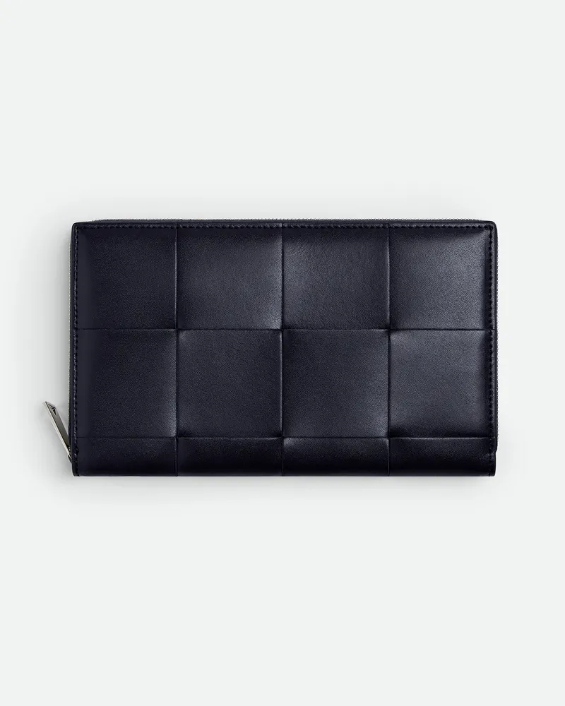 Bottega Veneta Intrecciato Portemonnaie Mit Umlaufenden Reißverschluss Nocturnal